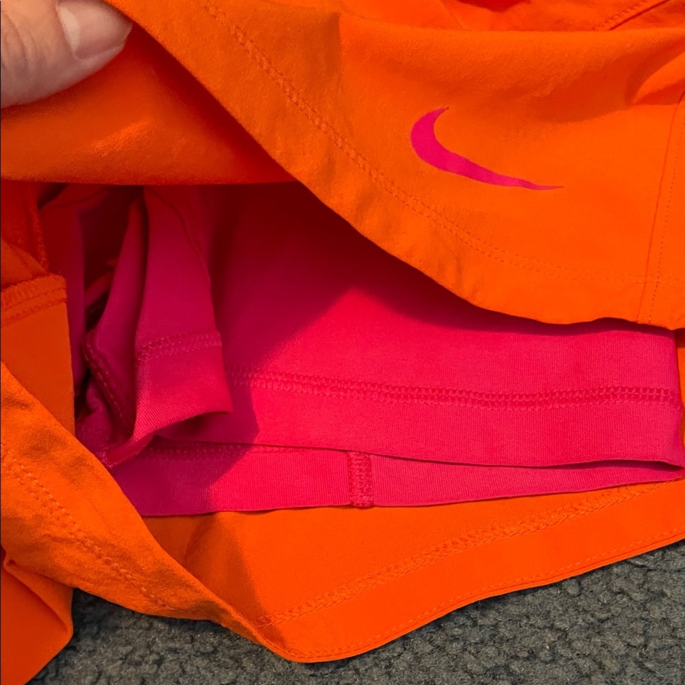 Nike Women's Bright Orange Athletic Shorts - Picture 3 of 3